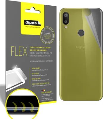 Produktbild von 3x Schutzfolie für Gigaset GS190 Rückseite Folie, 100% Displayabdeckung, dipos Flex