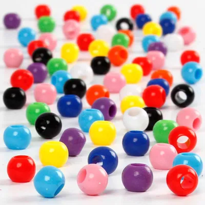 Immagine prodotto di Perline di pony, D: 6 mm, foro 3 mm, 75 g, 125 ml