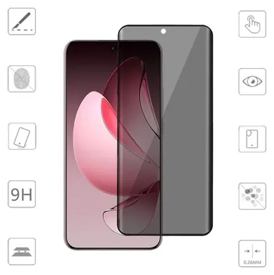 Image de Pour Oppo Reno 13 Pro 5G : film de protection en verre trempé 1x 4D Privacy Display Full Curved H9
