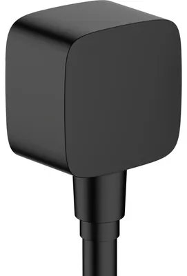 Produktbild von hansgrohe FixFit Wandanschluss mit Rückflussverhinderer, mattschwarz, 1 Stk.
