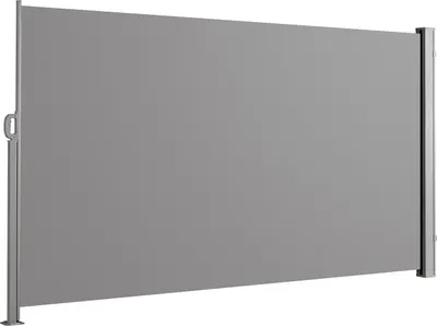Produktbild von SVITA Seitenmarkise ausziehbar Sichtschutz Balkonmarkise Sichtschutz Sonnenschutz UV50+Terrasse 500x160cm Hellgrau