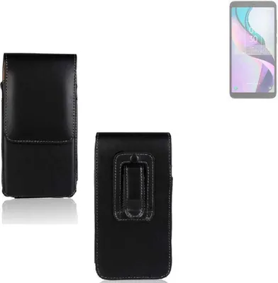 Produktbild von K-S-Trade Gürteltasche kompatibel mit TCL Ion X Schutz Hülle Handy Hülle mit Magnetverschluss Holster in schwarz