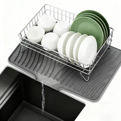 Drainagematte, gewellt, 40 cm, grau, Silikon