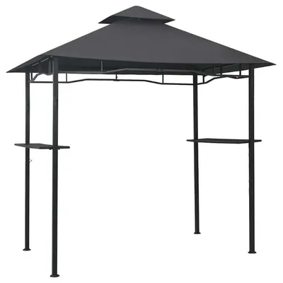 Produktbild von Grillpavillon - Barbecue Überdachung - Edelstahl 240x150x255 cm - Garten Terrasse Wetterschutz - Schwarz