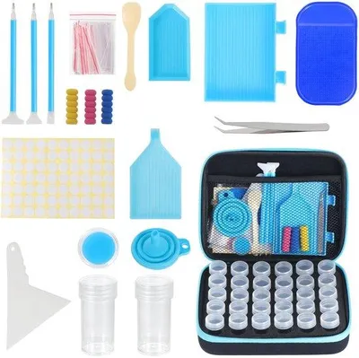 Produktbild von Blauwe Kunstnijverheid DIY-Accessoirdozen mit 30 Fächern und 5D-Diamantmalerei-Accessoires