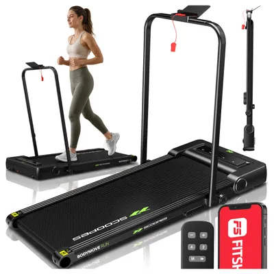 Zdjęcie produktu dla Bieżnia Domowa Elektryczna Składana Do Biegania Chodzenia 1-12Km/Hh120Kg Bodymove Run 12 programów 750W FitShow App