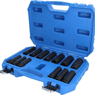 Produktbild von Brilliant Tools 1/2 Kraft-Stecknuss-Satz, Sechskant, 13-tlg., lang, 10 - 24 mm