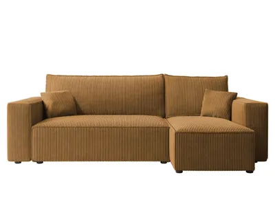 Produktbild von Idohome - PARIS L Ecksofa mit Schlaffunktion und Bettkasten 244x145 cm – universell – Modernes Schlafsofa & Couchgarnitur Farbe: Senfgelb Poso 01