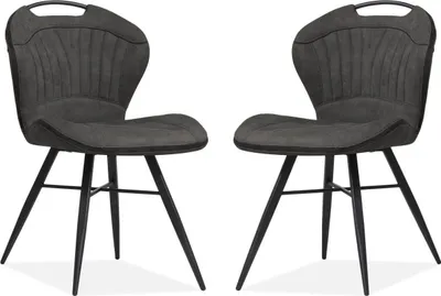 Produktbild von MX Sofa Esszimmerstuhl Splash Luxor - Farbe: Anthrazit (Set mit 2 Stühlen)