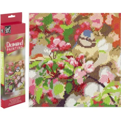 Obrázek produktu pro GRAFIX diamantová malba sýkorka na víku 30x30cm