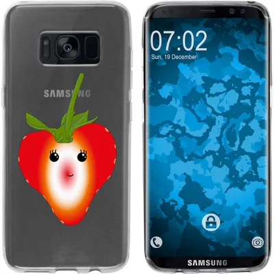 Produktbild von PhoneNatic Case kompatibel mit Samsung Galaxy S8 Silikon-Hülle Sommer Erdbeere M4