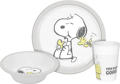 Produktbild von Kindergeschirr Snoopy Cute & Cuddly 3teilig PP
