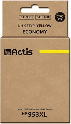 Produktbild von Actis KH-953YR Tintenpatrone (Ersatz für HP 953XL F6U18AE; Prämie; 25ml; gelb), Hohe (XL-) Ausbeute, Gelb, Tinte auf Farbstoffbasis, 25 ml, 1 Stück(e), Einzelpackung