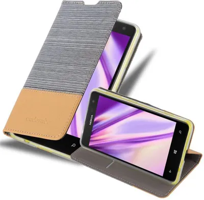 Obrázek produktu pro Cadorabo pouzdro pro Nokia Lumia 625 Protective Cover in Grey Pouzdro na mobilní telefon Book Case Cover