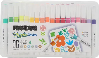 Produktbild von 36 Farben Dual Pinselmarker Stifte Schülern tragbare Aquarellmarkierungen zum Malen Zeichnen Malvorlagen Kritzeln