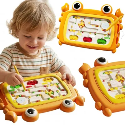 Immagine prodotto di Woopie Montessori Lavagna Magnetica Granchio Labirinto Arancione