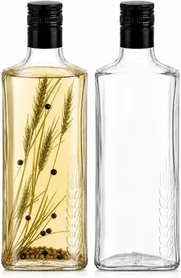 Produktbild von Elegante Glasflasche 500 ml mit Schraubverschluss – Ideal für Likör, Saft, Öl & Essig