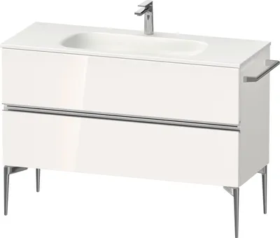 Image de Duravit Sivida Meuble sous-lavabo, 2 tiroirs, poignée profilée chromée, 1210x477x592mm, pour Sivida, SV4653010220000