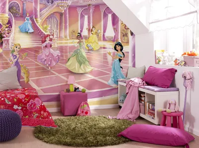 Produktbild von Disney Fototapete von Komar "Princess Glitzerparty" - Größe 368 x 254 cm, 8 Teile
