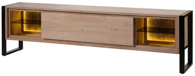 Produktbild von MASSIVMOEBEL24.DE Lowboard Akazie / Altholz 220x40x60 natur lackiert DENVER #117