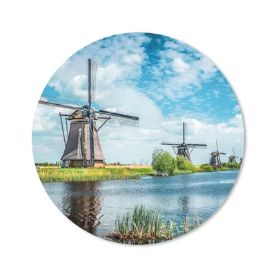 Produktbild von MuchoWow® Mauspad Mousepad Mühle - Luft - Niederlande 50x50 cm - Mousepads - Maus Mat - Pad - Mausunterlage - Vinyl