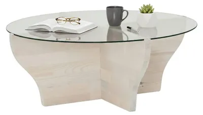 Produktbild von Wohnzimmertisch Almach, Niedriger Wohnzimmertisch, Kaffeeregal, Couchtisch für Sofa, 92x92h36 cm, Weiß