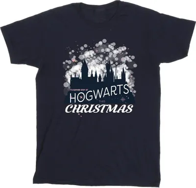 Immagine prodotto di Harry Potter - Maglietta "Hogwarts" da uomo BI30947 (L) (blu navy)