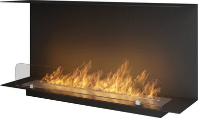 Obrázok produktu pre Vstavaný dizajnový krb na bioetanol C1000 V.1 so sklom otvoreným z 3 strán a 2-litrovým horákom