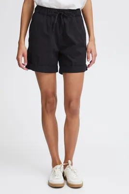 Produktbild von OXMO OXChanel Damen Shorts kurze Hose Joggershorts mit Tunnelzug Eingrifftaschen Baumwollmischung Regular fit