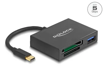 Immagine prodotto di Delock - Kartenleser (SD, XQD 2,0) - USB-C (91711)