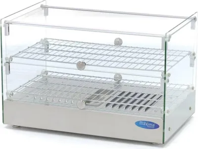 Image de Maxima - Gastro Wärmevitrine - 50 l - 55 cm - 2 Regale