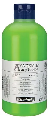 Produktbild von Schmincke AKADEMIE Acryl color Acrylfarbe 500 ml - 557 Maigrün