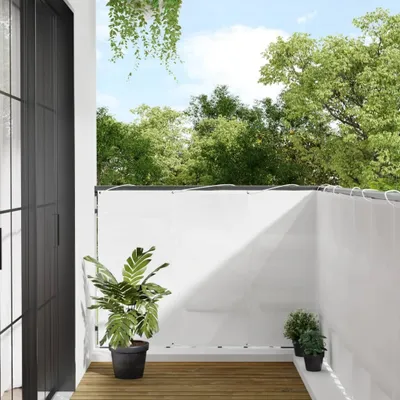 Produktbild von Maison Exclusive - Balkon-Sichtschutz Weiß 120x800 cm 100 % Polyester-Oxford