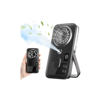 Produktbild von Handventilator mit Wasserkühlung, Tragbarer Mini Sprühnebel Akku Ventilator | 4 Geschwindigkeiten & Wasserspray, Leiser Leichter Aufladbar USB