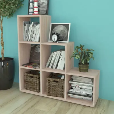 Produktbild von vidaXL Treppenregal Bücherregal 107 cm Eichefarben - Bücherregal - Bücherregale - Treppenregal - Treppenregale