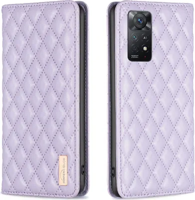 Obrázek produktu pro Redmi Note 11 Pro Pouzdro, Elegantní Flip Kožené Pouzdro s Kapsami na Karty a Stojánkem pro Xiaomi Redmi Note 11 Pro 5G / 4G Fialová