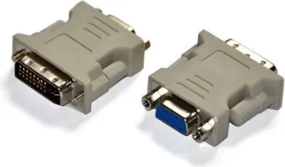 Produktbild von 2 x DVI-I Stecker VGA Buchse | Monitoradapter PC TFT | 24+5 | DVI auf VGA Adapter