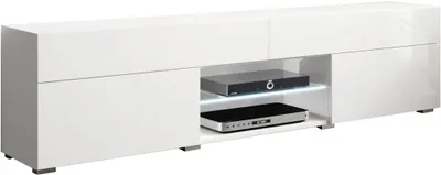 Obrázek produktu pro Stolek pod TV JULIO - bílý lesk / bílý mat