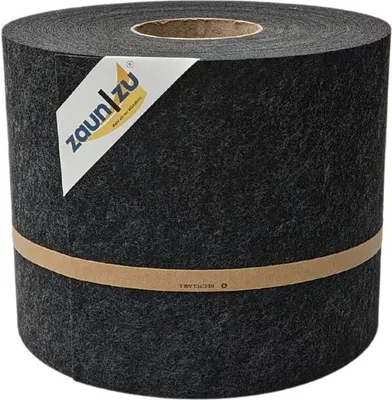Produktbild von Sichtschutzstreifen zaun|zu Design-Vlies 26m Rolle Zaunblende Doppelstabzaun Schwarzgrau 26m