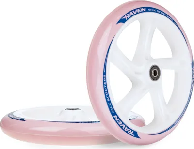 Produktbild von Ersatzräder für Raven Cityroller Scooter Roller Kickscooter Anabel Navy/Pink Polyurethan200mm mit Kugellager - 2 Stück