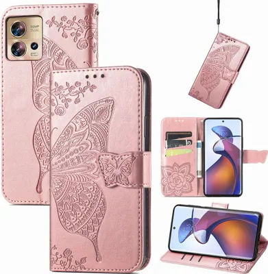 Produktbild von König Design Hülle kompatibel mit Kunstleder Handyhülle - Handy Case Roségold