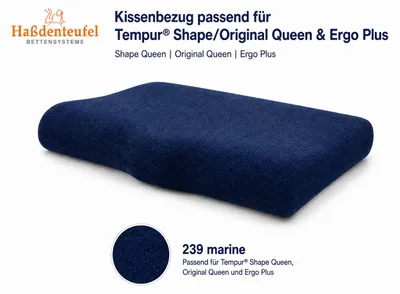 Produktbild von Kissenbezug passend für TEMPUR Shape/Original Queen & Ergo Plus – 20 Farben, KI-generiertes Bild