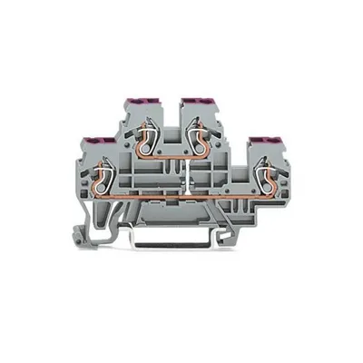 Produktbild von WAGO 870-508 Doppelstockklemme 0.08-2.5 4 qmm grau