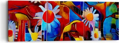 Produktbild von Bild auf Leinwand - Leinwandbild - Blume Abstraktion - 90x30cm - Wand Bild - Wanddeko - Wandbilder - Leinwanddruck - Bilder - Kunstdruck - Wanddekoration - Leinwand bilder - Wandkunst - CA90x30-3466