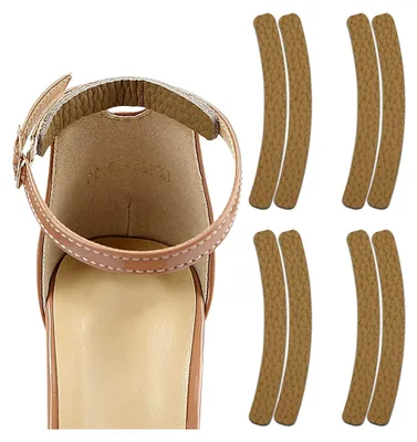 Produktbild von 4 Paar Fersenpolster für Schuhe, Fersenschutz aus Leder, Selbstklebende Fersenkissen für Damen High Heels und Sandalen