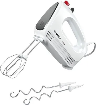 Image de Batteur à main Bosch CleverMixx MFQ22100, 375W, 4 vitesses + Pulse, Blanc/Argent