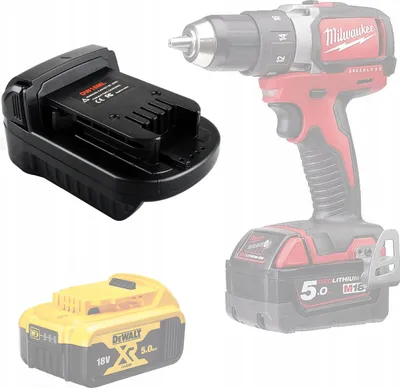 Produktbild von Dewalt 18 V auf Milwaukee 18 V Akkuadapter/Konverter (DW18ML)