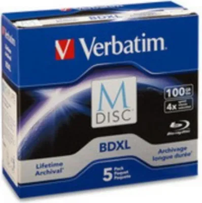 Produktbild von Verbatim M-Disc - 5 x M-DISC BDXL - 100 GB 6x - Jewel Case (Schachtel)
