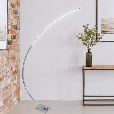 Produktbild von MeLiTec LED Stehleuchte ST26-1, mit integriertem Dimmer, nickel matt