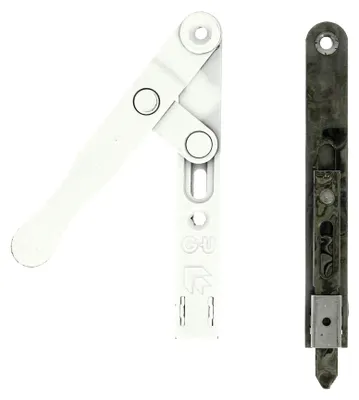 Image de Verrou à levier bouts ronds 120mm blanc - FERCO - G-16890-01-0-7